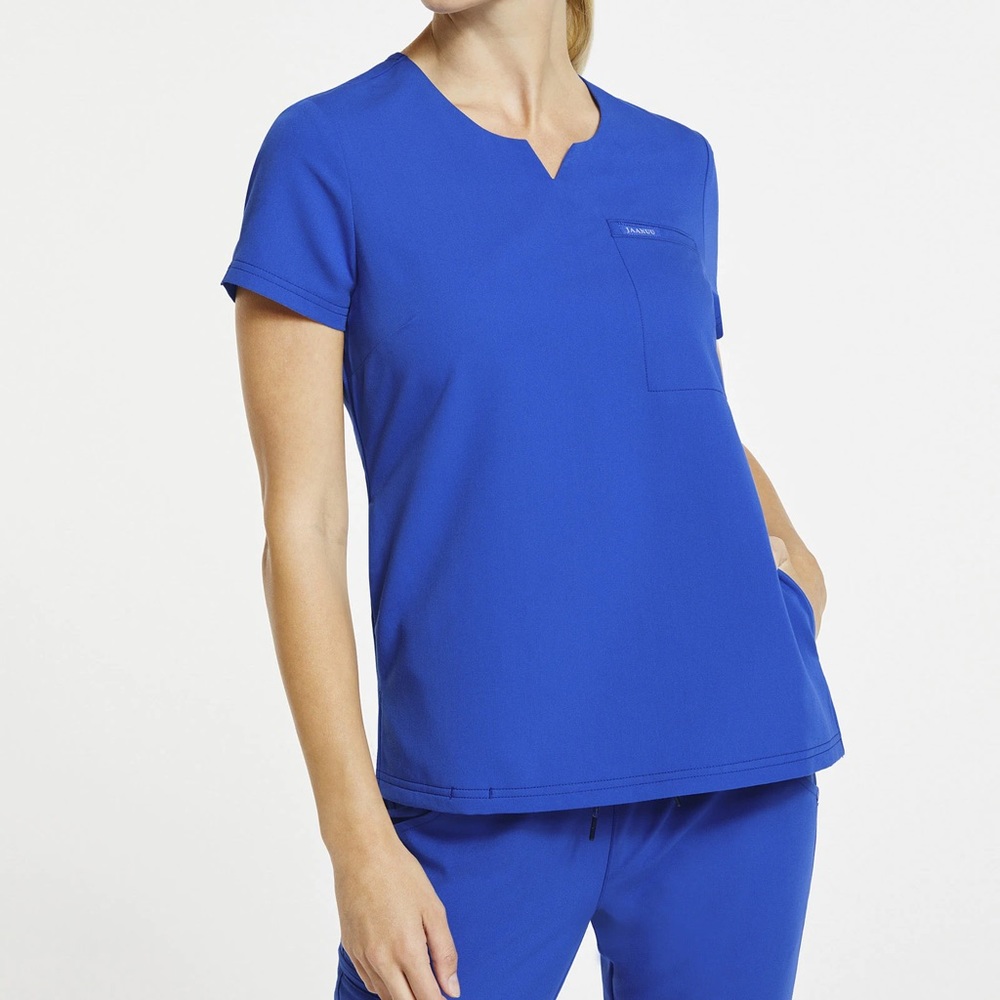 NWT - Jaanuu 3-pocket Notched Scrub Top
